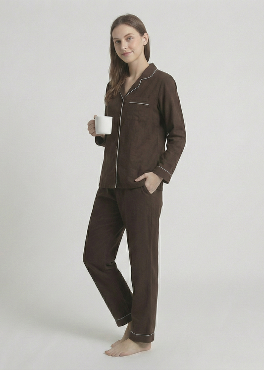PYJAMAS SET - COCOA BROWN