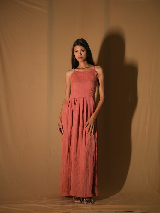 Everyday Strap Maxi - Sandhya Peach Cotton