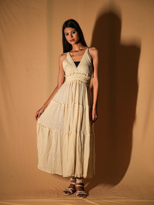 Tired Crossback Maxi - Kora Cotton Oat