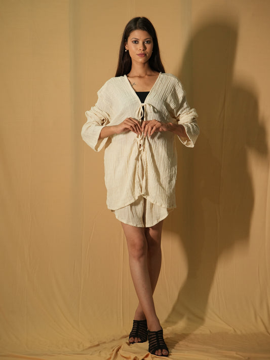 Breeze Tie Top - Kora Cotton Oat
