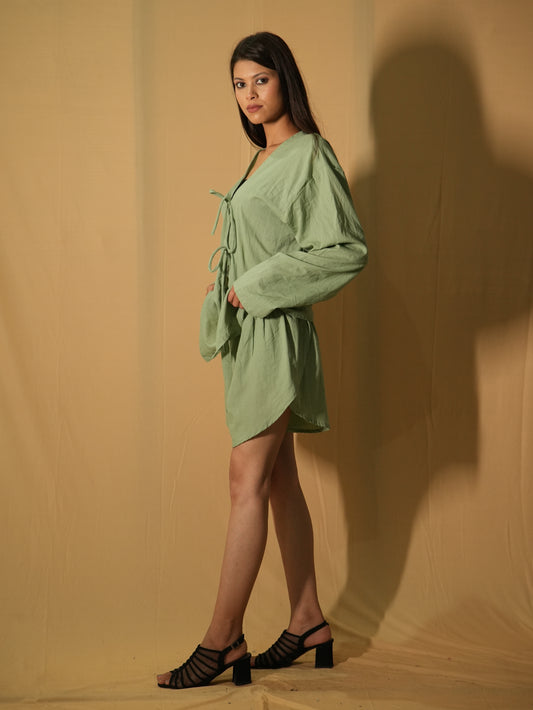 Breeze Tie Top - Pistachio Green