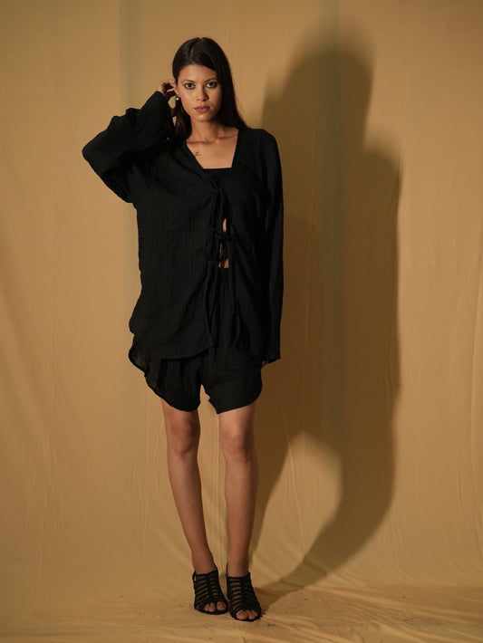 Breeze Tie Top - Ginckle Black