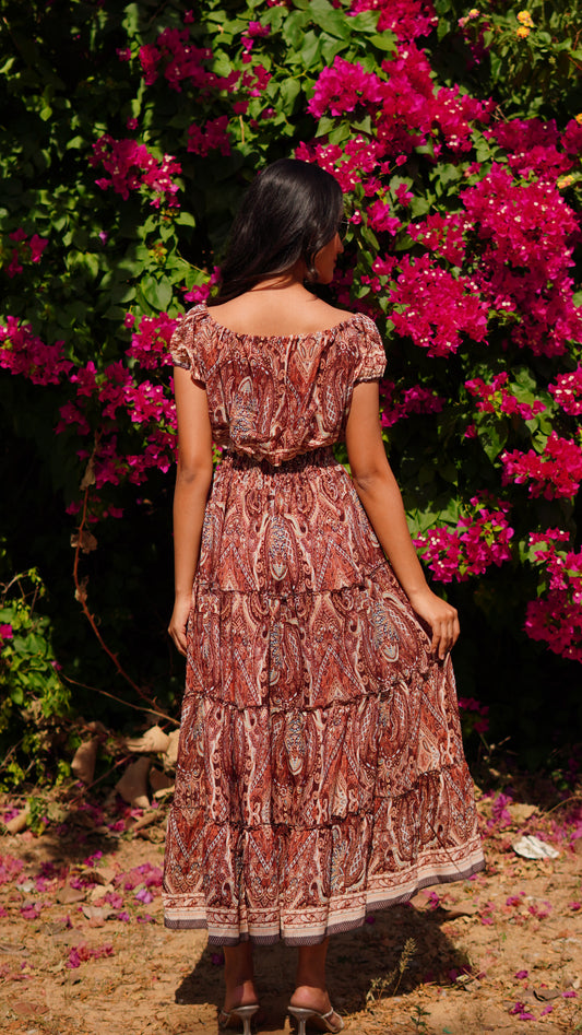 Elasticated Shoulder - Caramel Brown