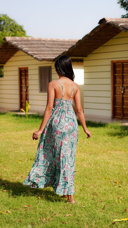 Long Maxi - Printed Green