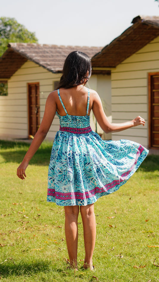 Short Frock - Pool Blue