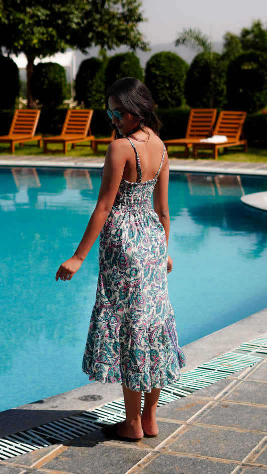 Short Maxi - Peacock Blue