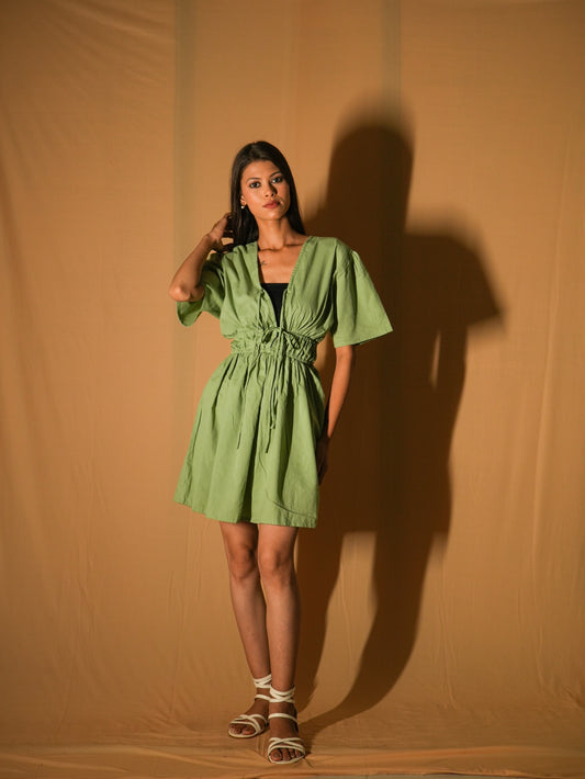 Sunkissed Blush Dress - Pistachio Green