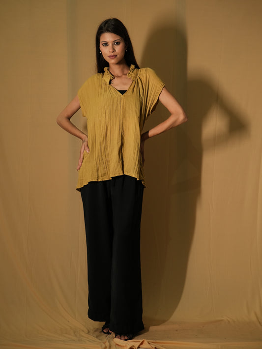 Ruffle Color Top - Ginckle Marigold Mustard