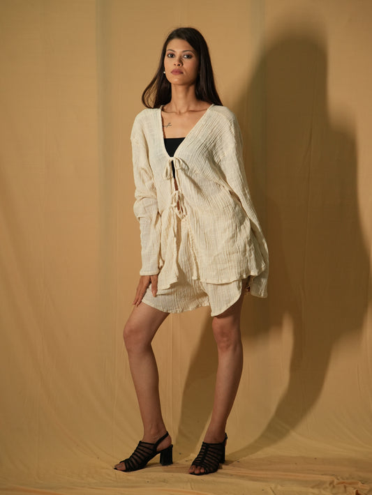 Breeze Tie Top - Kora Cotton Oat
