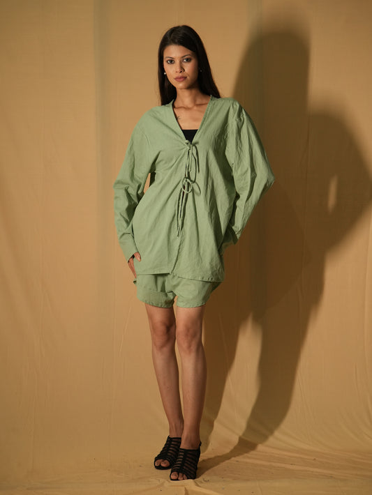 Breeze Tie Top - Pistachio Green
