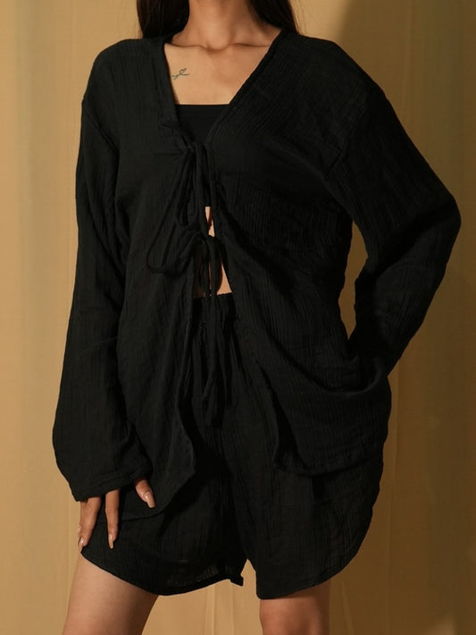 Breeze Tie Top - Ginckle Black