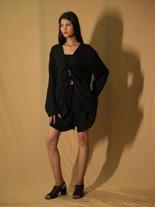 Breeze Tie Top - Ginckle Black