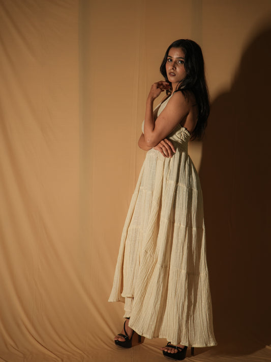 Panelled Dress - Kora Cotton Oat