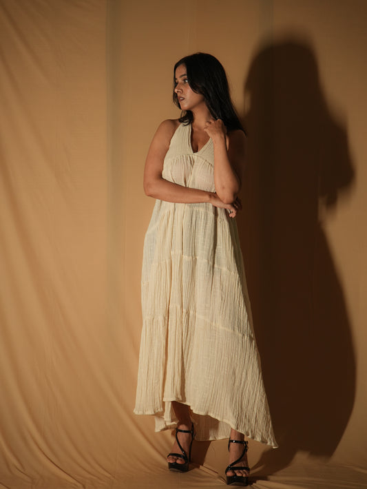 Panelled Dress - Kora Cotton Oat