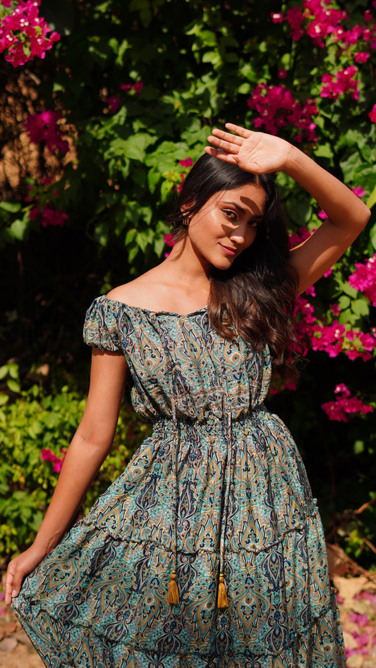 Elasticated Shoulder - Sea Green