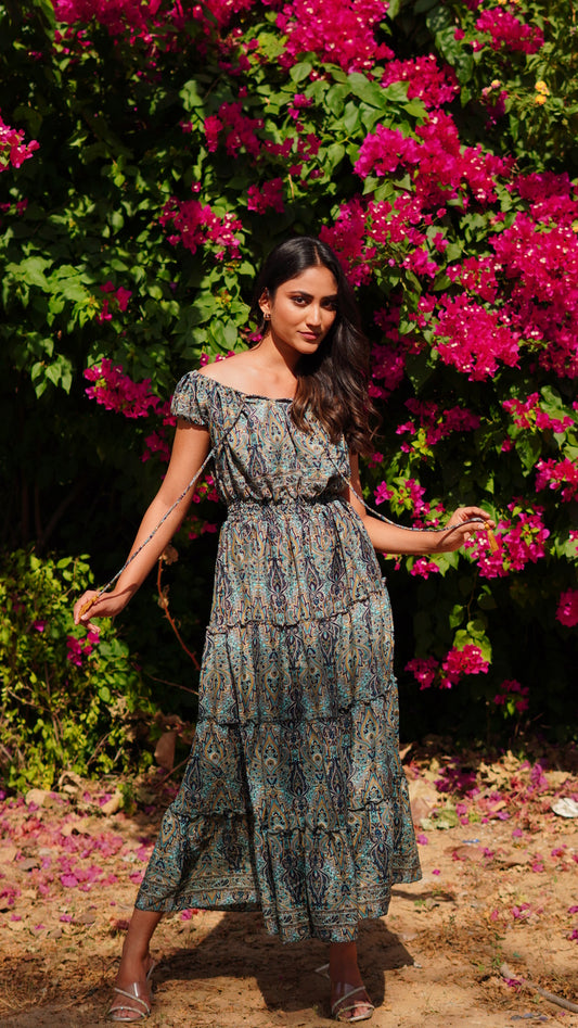 Elasticated Shoulder - Sea Green