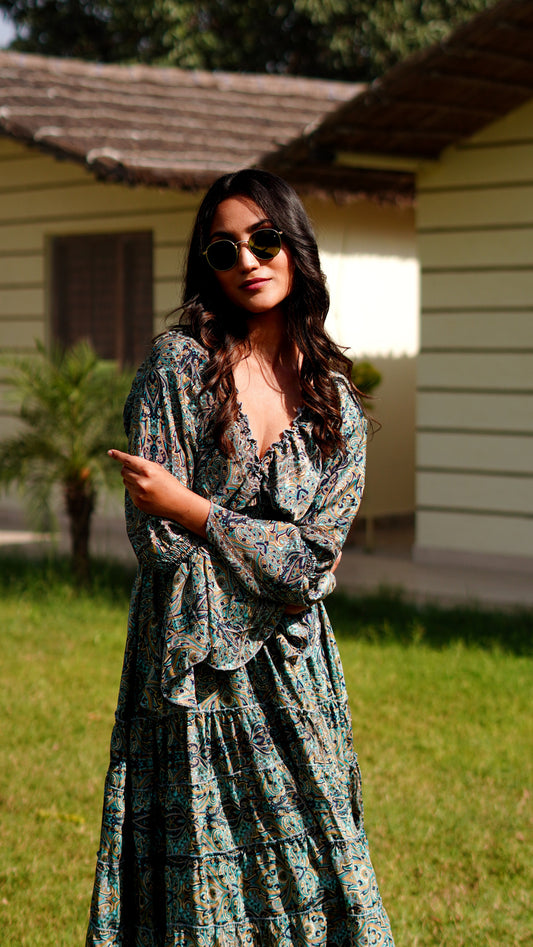 Long Ruffled - Sea Green