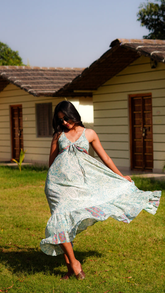 Long Maxi - Printed Beige