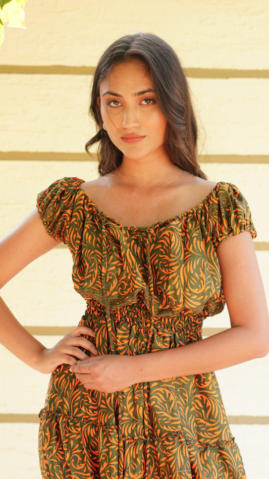 Elasticated Shoulder - Tiger Brown