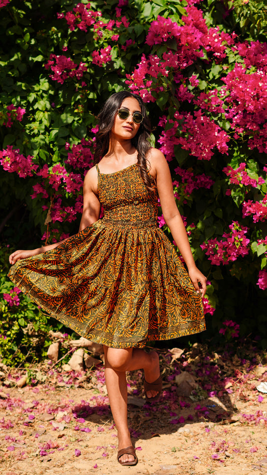 Short Frock - Tiger Brown