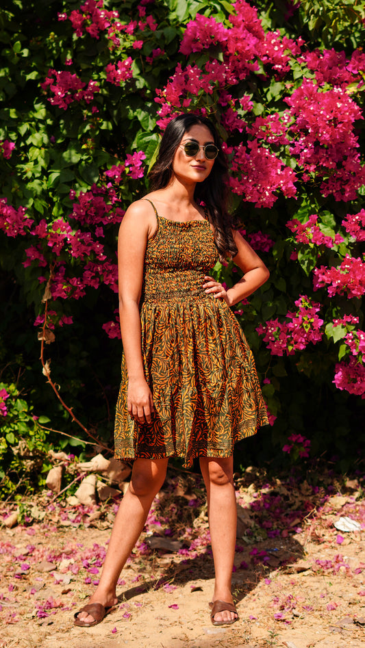 Short Frock - Tiger Brown