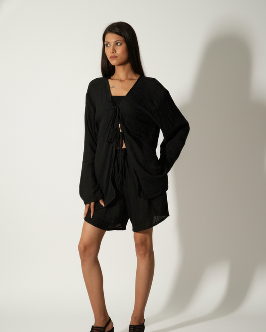 Breeze Tie Top - Ginckle Black