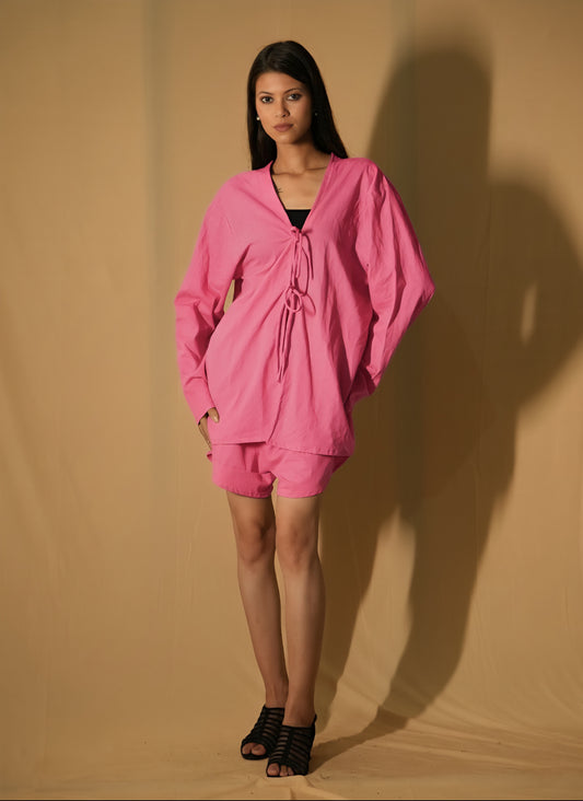 Breeze Tie Top - Cotton Candy Pink
